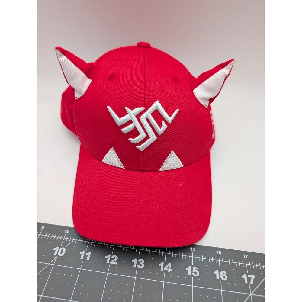 Blizzard Overwatch Kiriko Hat OSFM Horned Gaming Snapback Red Anime